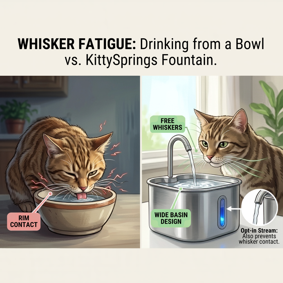 Wide whisker-friendly bowl design
